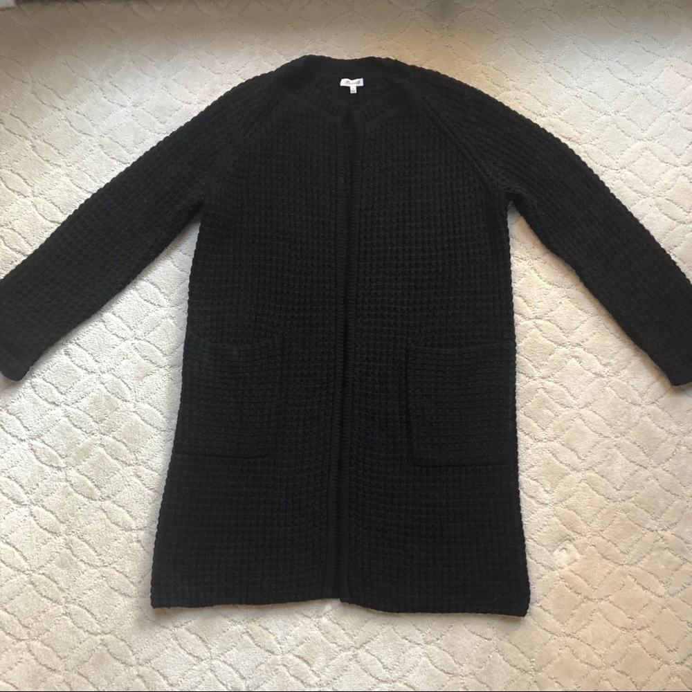 Madewell Long Duster Cardigan - BLACK